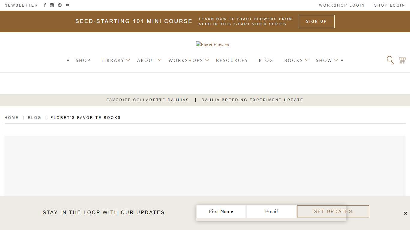 Floret’s Favorite Books - Floret Flowers